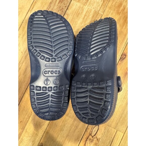 CROCS Unisex Womens 9 Men's 7 Classic Slip On Navy Blue NEW - Picture 6 of 8